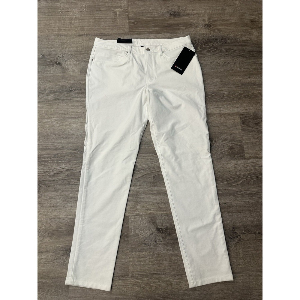 Lululemon ABC Slim-Fit 5 Pocket Warpstreme Pants white Size 36 X 32 NWT